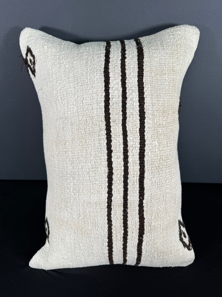 Turkish Hemp Pillow Cushion Natural Beige Brown Pillow Cushion Cover 16" x 24" #30001