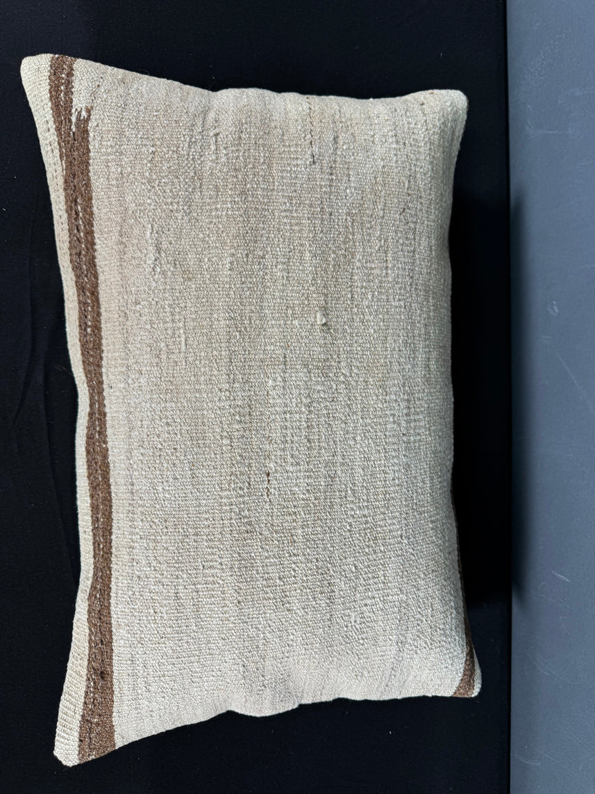 Turkish Hemp Pillow Cushion Natural Beige Brown Pillow Cushion Cover 16" x 24" #30002