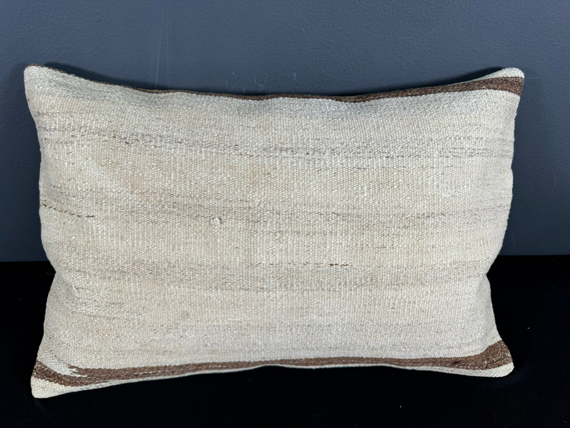 Turkish Hemp Pillow Cushion Natural Beige Brown Pillow Cushion Cover 16" x 24" #30002