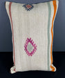 Turkish Hemp Pillow Cushion Natural Beige Pink Pillow Cushion Cover 16" x 24" #30017