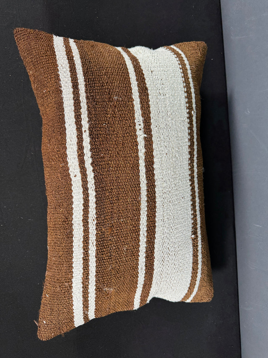 Turkish Hemp Pillow Cushion Natural Beige Brown Pillow Cushion Cover 16" x 24" #30003
