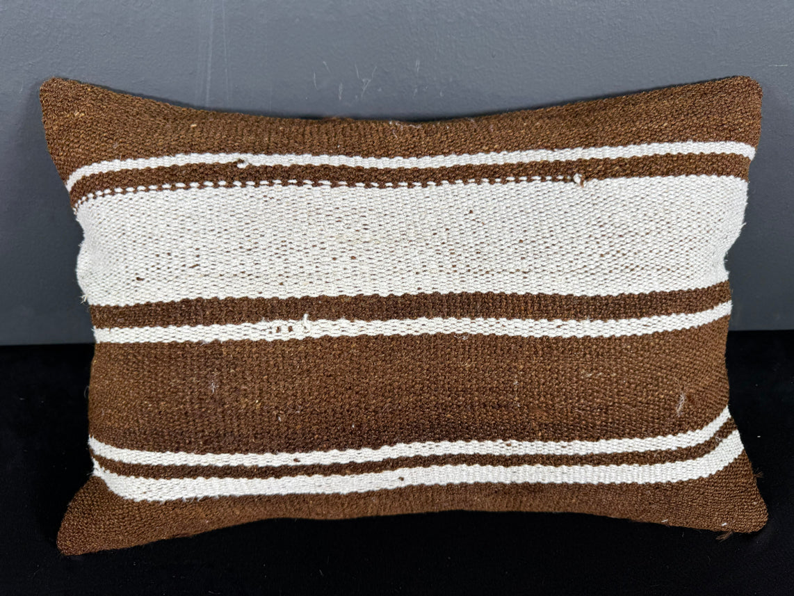 Turkish Hemp Pillow Cushion Natural Beige Brown Pillow Cushion Cover 16" x 24" #30003