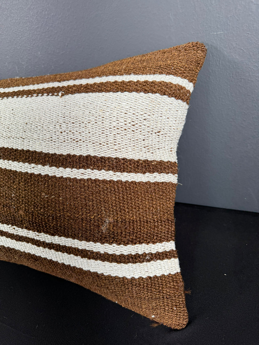 Turkish Hemp Pillow Cushion Natural Beige Brown Pillow Cushion Cover 16" x 24" #30003