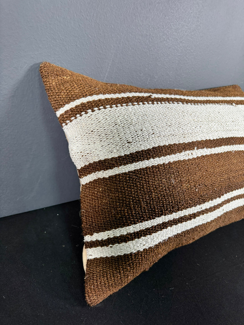 Turkish Hemp Pillow Cushion Natural Beige Brown Pillow Cushion Cover 16" x 24" #30003