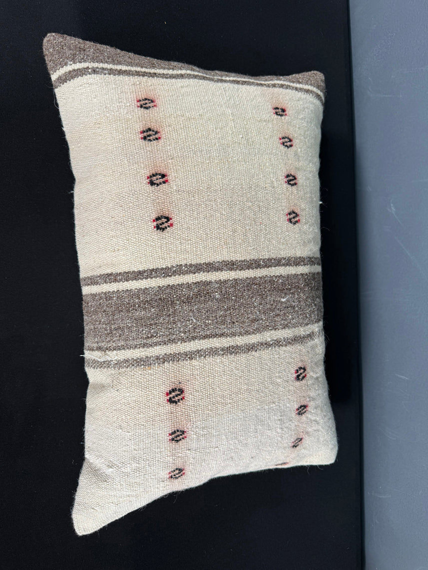 Turkish Hemp Pillow Cushion Natural Beige Brown Pillow Cushion Cover 16" x 24" #30005