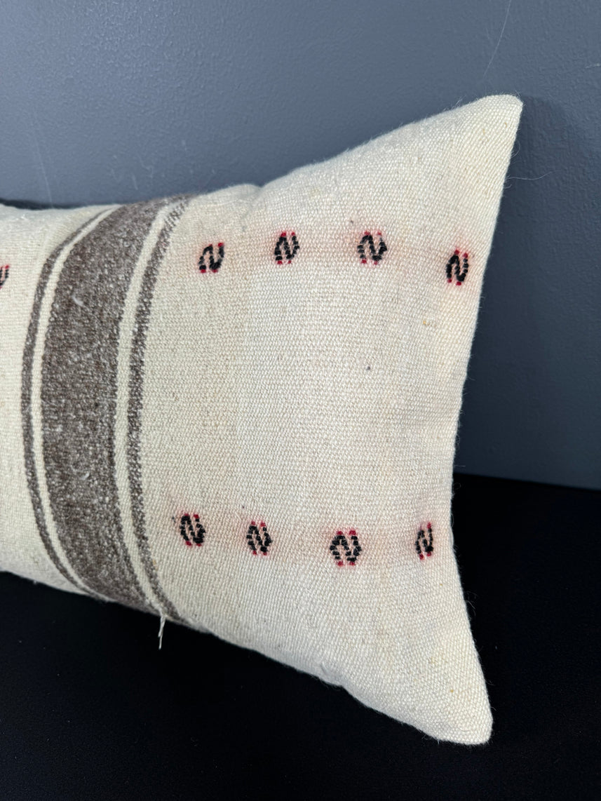 Turkish Hemp Pillow Cushion Natural Beige Brown Pillow Cushion Cover 16" x 24" #30005