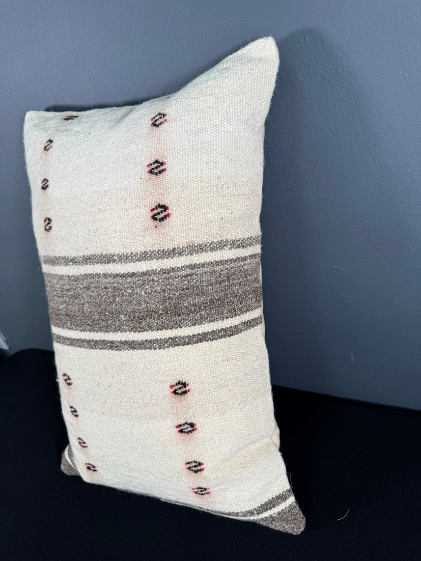 Turkish Hemp Pillow Cushion Natural Beige Brown Pillow Cushion Cover 16" x 24" #30005