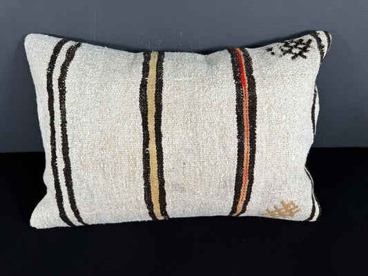 Turkish Hemp Pillow Cushion Natural Beige Brown Pillow Cushion Cover 16" x 24" #30018