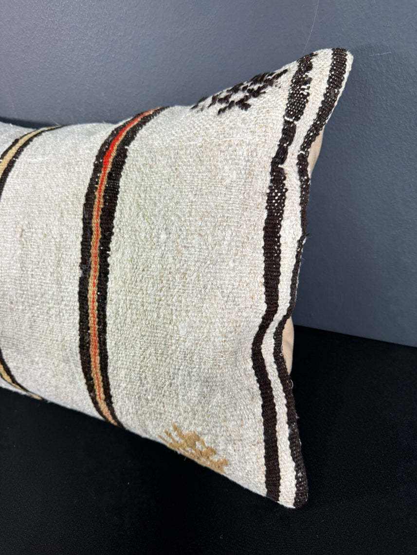 Turkish Hemp Pillow Cushion Natural Beige Brown Pillow Cushion Cover 16" x 24" #30018