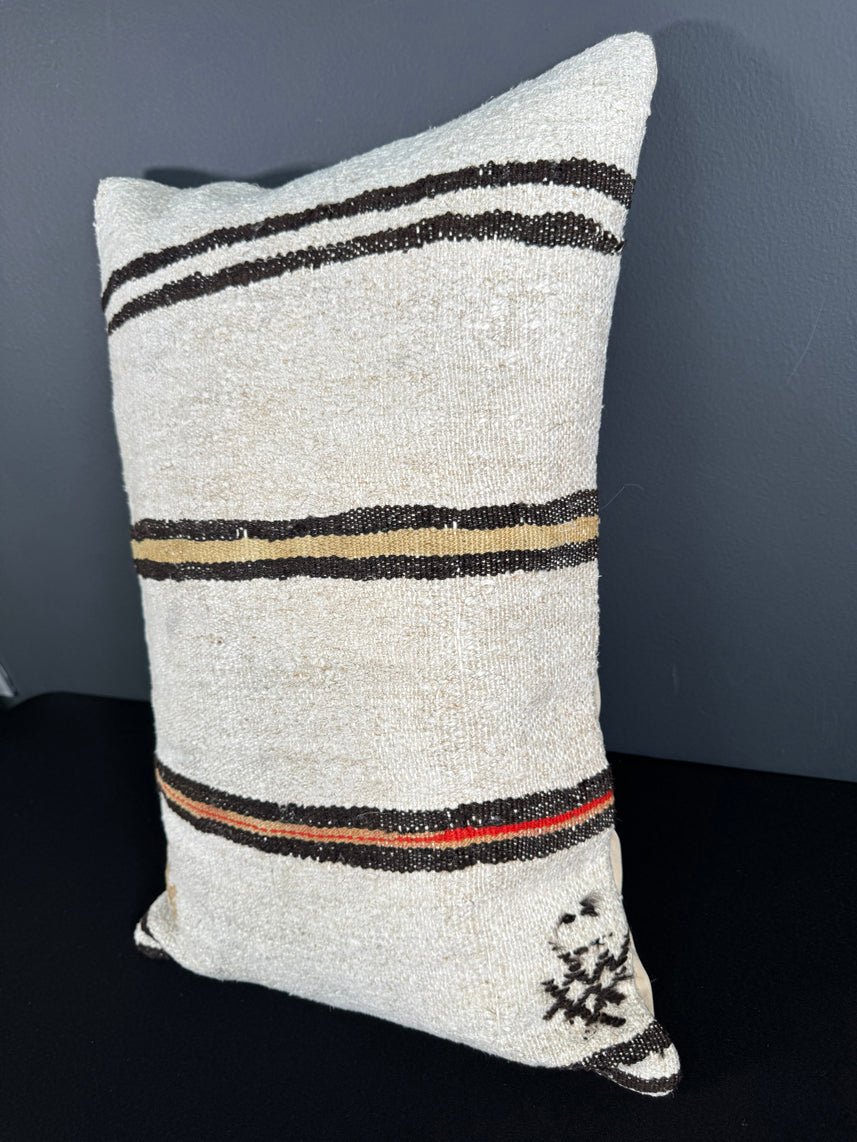Turkish Hemp Pillow Cushion Natural Beige Brown Pillow Cushion Cover 16" x 24" #30018