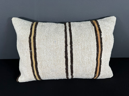 Turkish Hemp Pillow Cushion Natural Beige Brown Pillow Cushion Cover 16" x 24" #30006