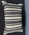 Turkish Hemp Pillow Cushion Natural Beige Black Pillow Cushion Cover 16" x 24" #30004