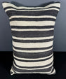 Turkish Hemp Pillow Cushion Natural Beige Black Pillow Cushion Cover 16" x 24" #30004