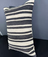 Turkish Hemp Pillow Cushion Natural Beige Black Pillow Cushion Cover 16" x 24" #30004