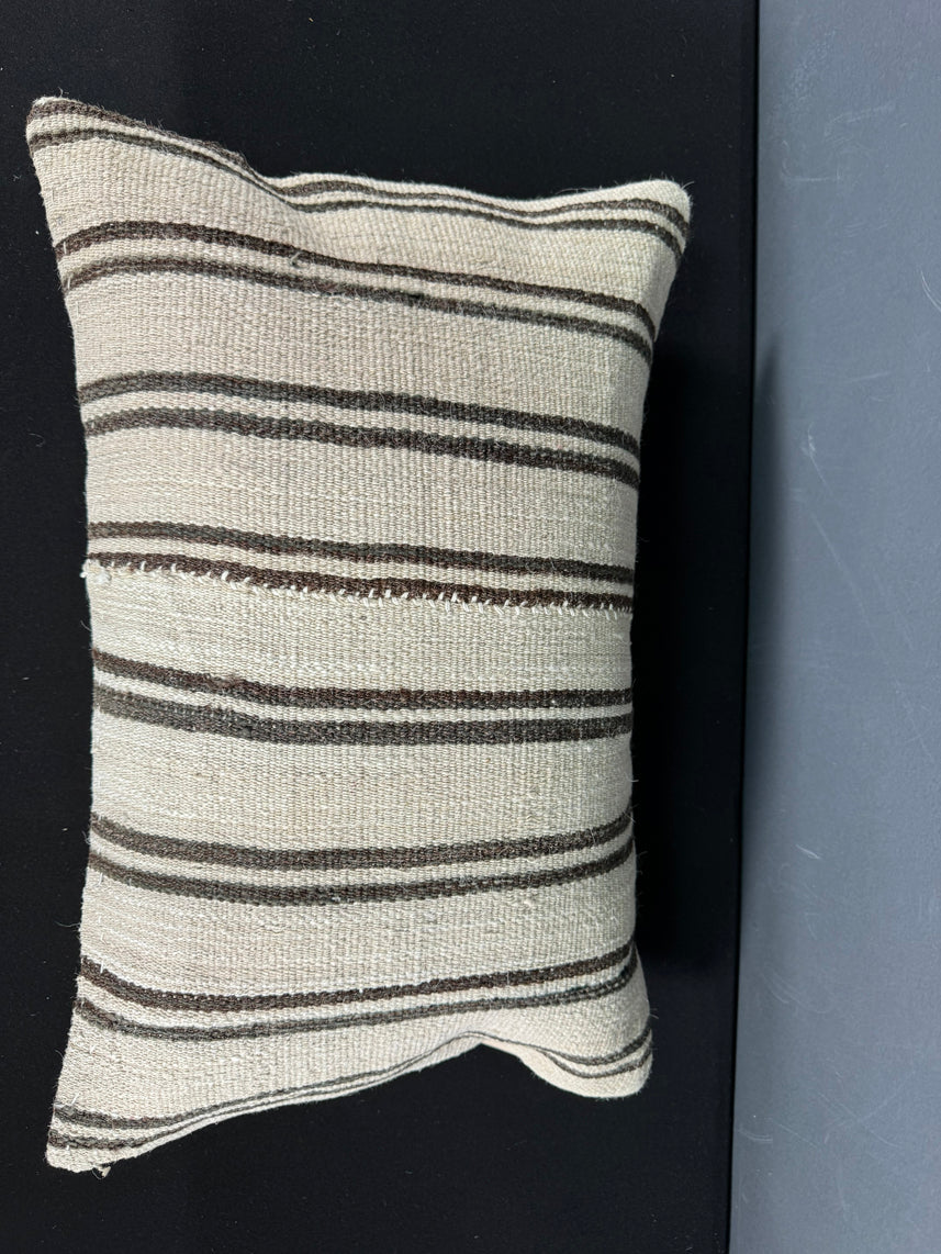 Turkish Hemp Pillow Cushion Natural Beige Brown Pillow Cushion Cover 16" x 24" #30019