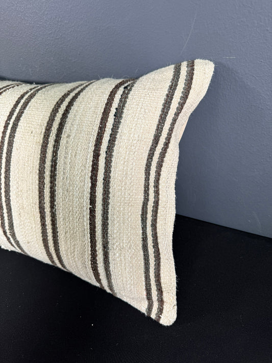 Turkish Hemp Pillow Cushion Natural Beige Brown Pillow Cushion Cover 16" x 24" #30019