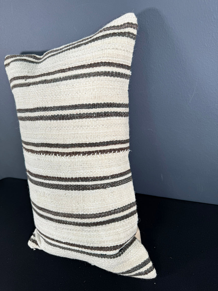 Turkish Hemp Pillow Cushion Natural Beige Brown Pillow Cushion Cover 16" x 24" #30019
