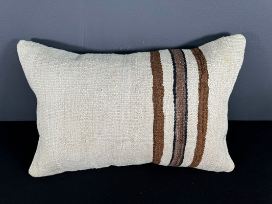 Turkish Hemp Pillow Cushion Natural Beige Brown Pillow Cushion Cover 16" x 24" #30044