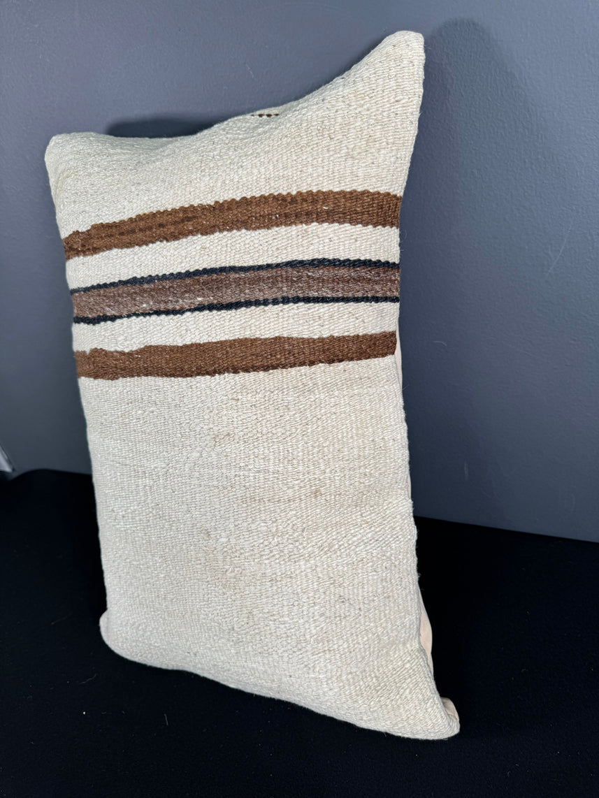 Turkish Hemp Pillow Cushion Natural Beige Brown Pillow Cushion Cover 16" x 24" #30044