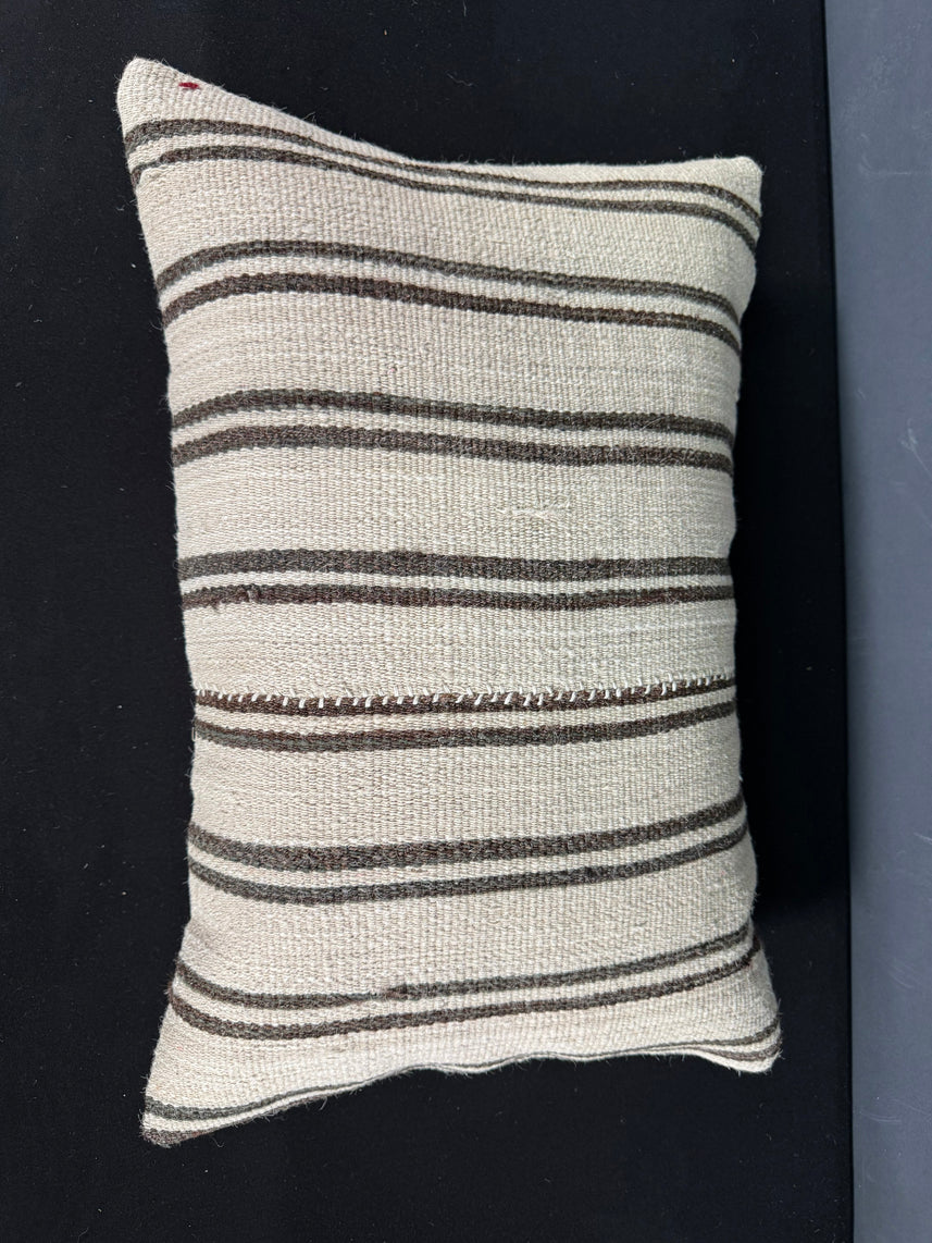 Turkish Hemp Pillow Cushion Natural Beige Brown Pillow Cushion Cover 16" x 24" #30045