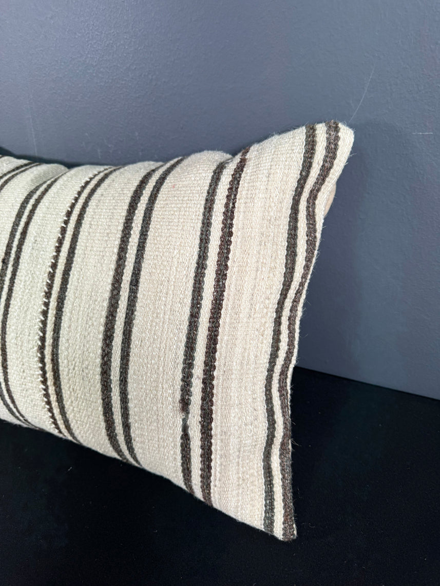 Turkish Hemp Pillow Cushion Natural Beige Brown Pillow Cushion Cover 16" x 24" #30045