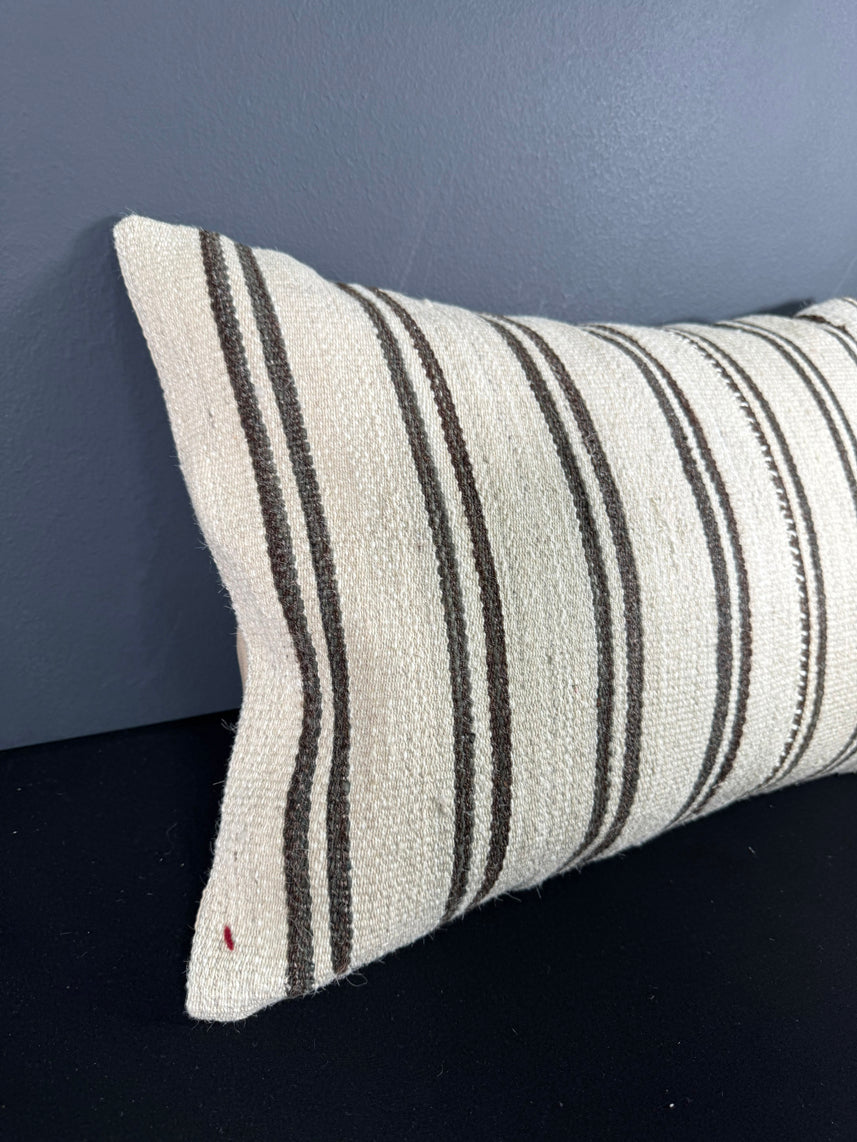 Turkish Hemp Pillow Cushion Natural Beige Brown Pillow Cushion Cover 16" x 24" #30045