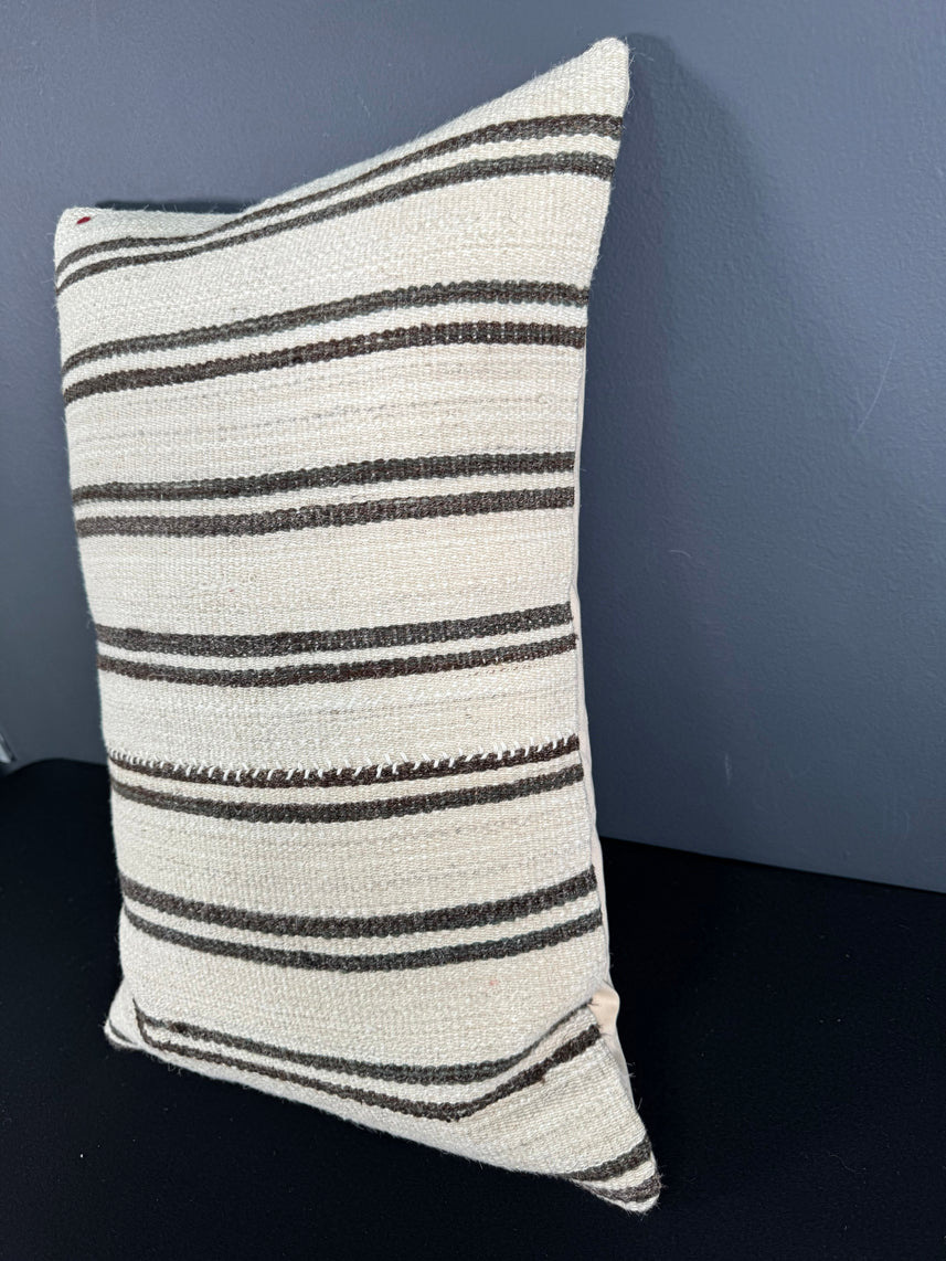 Turkish Hemp Pillow Cushion Natural Beige Brown Pillow Cushion Cover 16" x 24" #30045