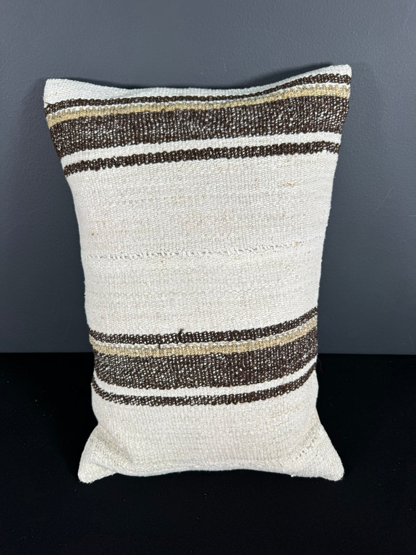 Turkish Hemp Pillow Cushion Natural Beige Brown Pillow Cushion Cover 16" x 24" #30046