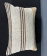Turkish Hemp Pillow Cushion Natural Beige Brown Pillow Cushion Cover 16" x 24" #30047