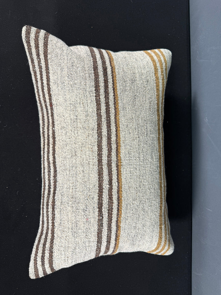 Turkish Hemp Pillow Cushion Natural Beige Brown Pillow Cushion Cover 16" x 24" #30047
