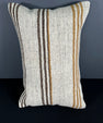 Turkish Hemp Pillow Cushion Natural Beige Brown Pillow Cushion Cover 16" x 24" #30047