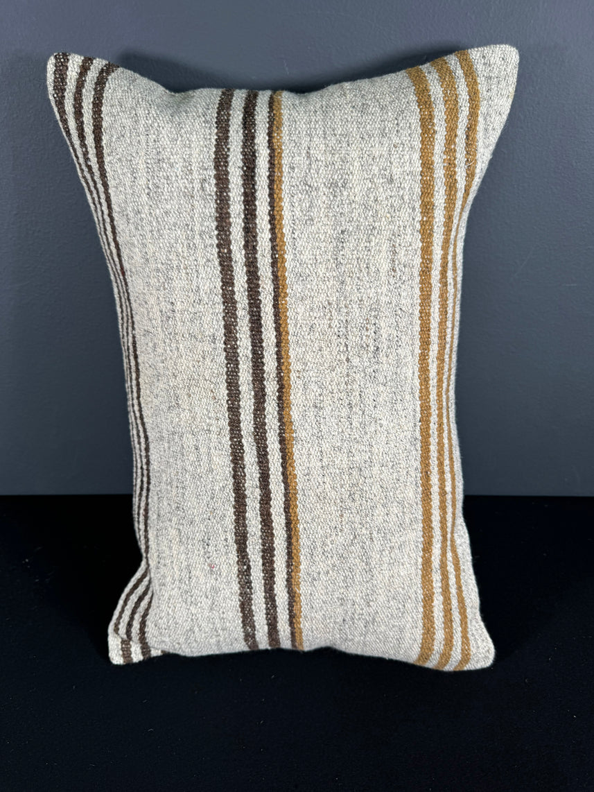 Turkish Hemp Pillow Cushion Natural Beige Brown Pillow Cushion Cover 16" x 24" #30047