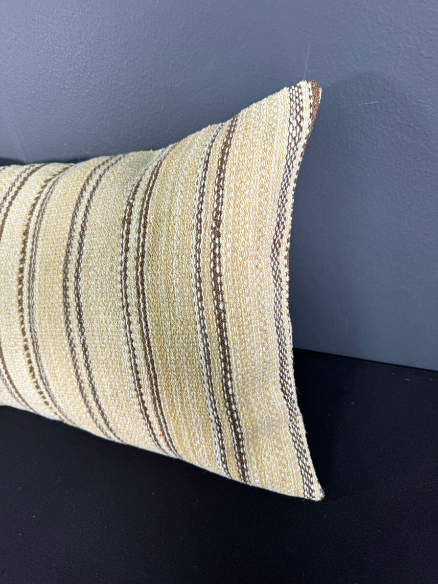 Turkish Hemp Pillow Cushion Natural Beige Brown Pillow Cushion Cover 16" x 24" #30048