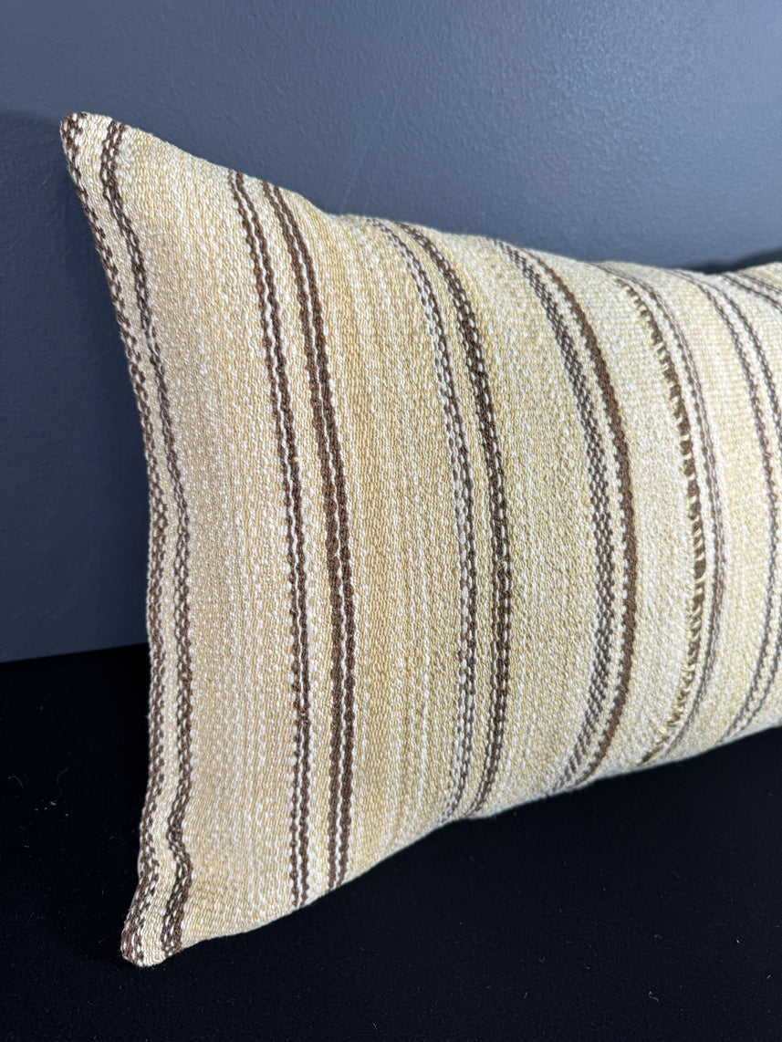 Turkish Hemp Pillow Cushion Natural Beige Brown Pillow Cushion Cover 16" x 24" #30048
