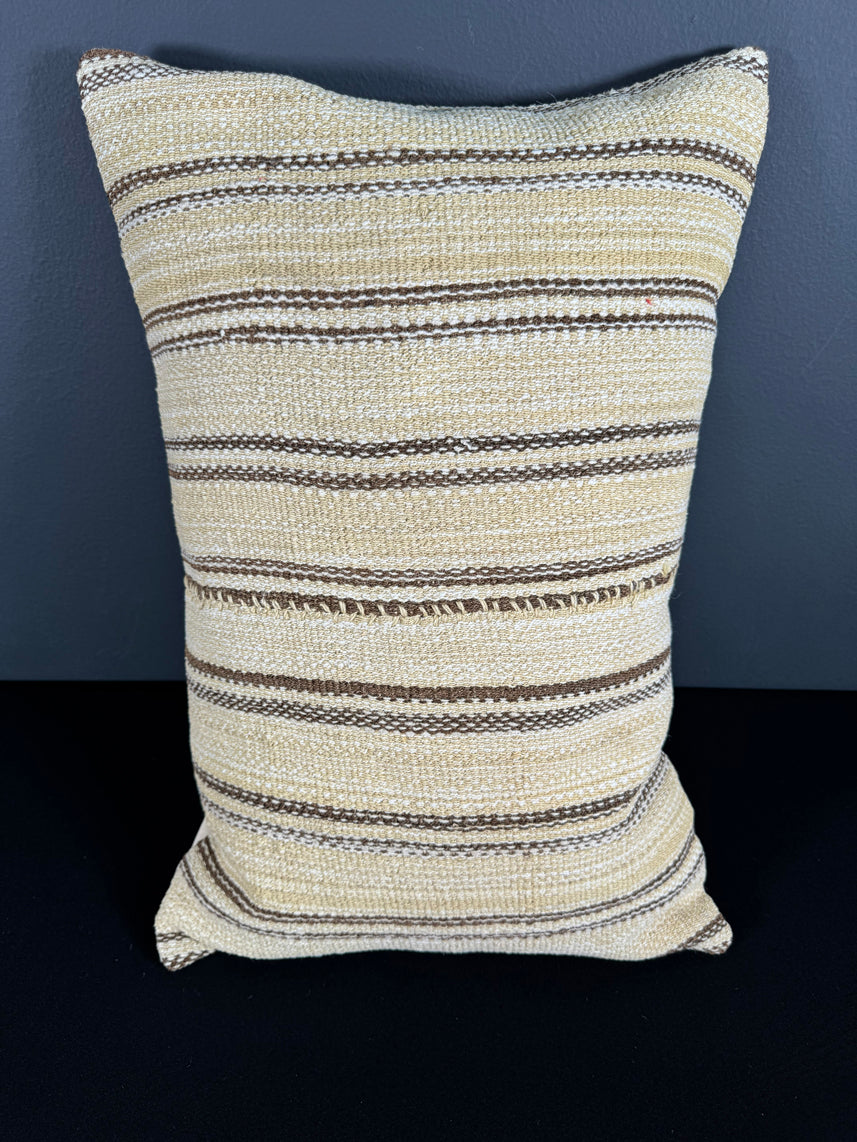 Turkish Hemp Pillow Cushion Natural Beige Brown Pillow Cushion Cover 16" x 24" #30048