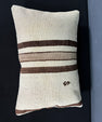 Turkish Hemp Pillow Cushion Natural Beige Brown Pillow Cushion Cover 16" x 24" #30050