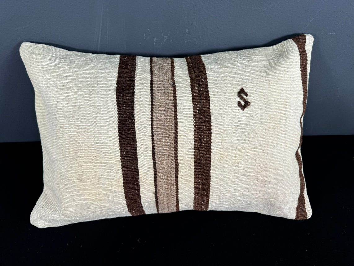 Turkish Hemp Pillow Cushion Natural Beige Brown Pillow Cushion Cover 16" x 24" #30050