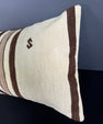 Turkish Hemp Pillow Cushion Natural Beige Brown Pillow Cushion Cover 16" x 24" #30050