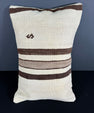 Turkish Hemp Pillow Cushion Natural Beige Brown Pillow Cushion Cover 16" x 24" #30050