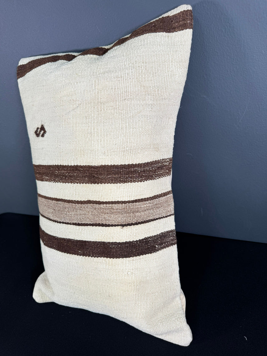 Turkish Hemp Pillow Cushion Natural Beige Brown Pillow Cushion Cover 16" x 24" #30050