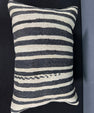 Turkish Hemp Pillow Cushion Natural Beige Black Pillow Cushion Cover 16" x 24" #30049