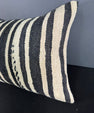 Turkish Hemp Pillow Cushion Natural Beige Black Pillow Cushion Cover 16" x 24" #30049