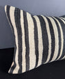 Turkish Hemp Pillow Cushion Natural Beige Black Pillow Cushion Cover 16" x 24" #30049