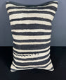 Turkish Hemp Pillow Cushion Natural Beige Black Pillow Cushion Cover 16" x 24" #30049