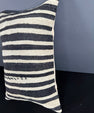 Turkish Hemp Pillow Cushion Natural Beige Black Pillow Cushion Cover 16" x 24" #30049
