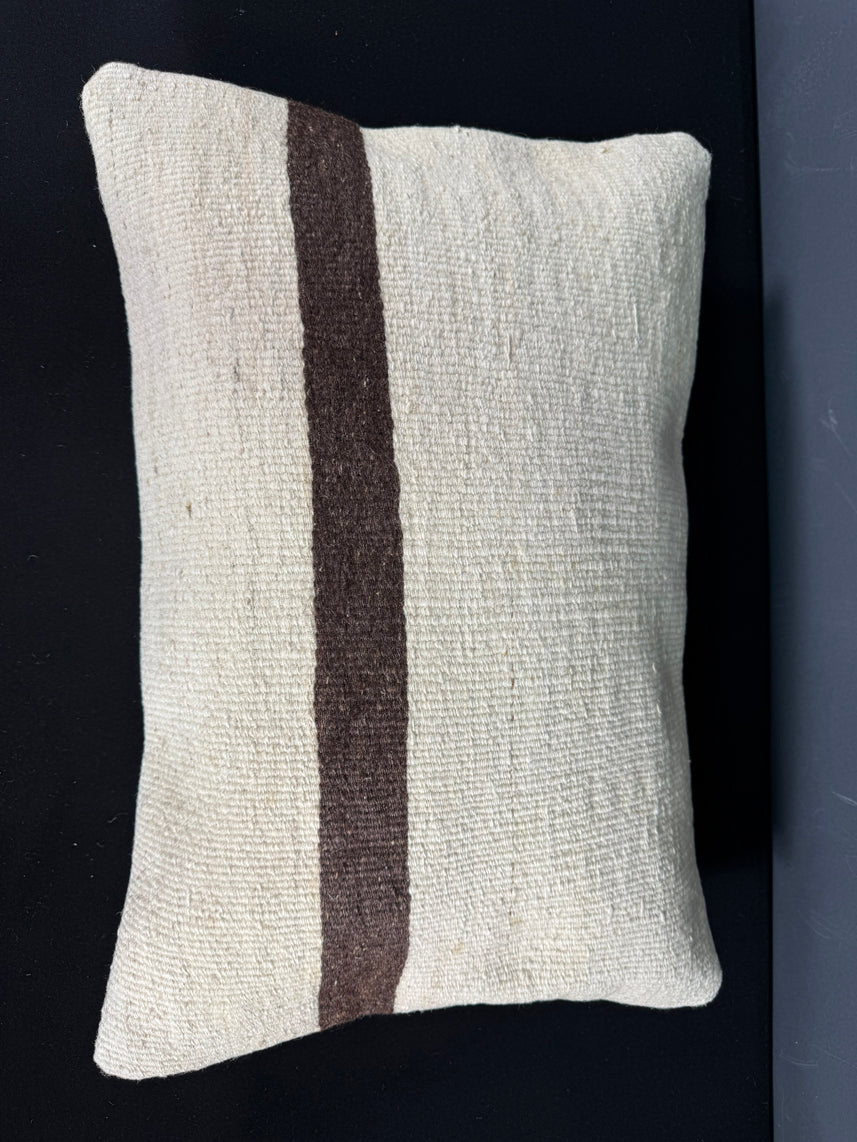 Turkish Hemp Pillow Cushion Natural Beige Brown Pillow Cushion Cover 16" x 24" #30052