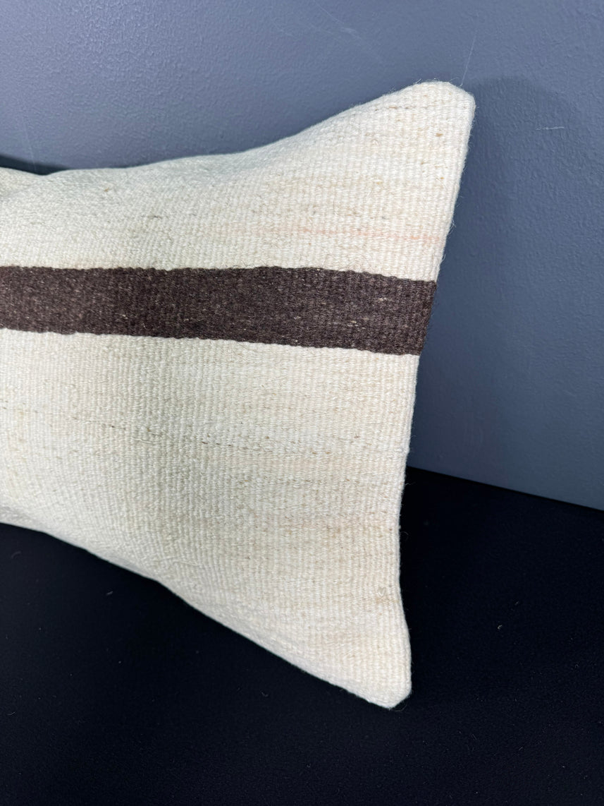 Turkish Hemp Pillow Cushion Natural Beige Brown Pillow Cushion Cover 16" x 24" #30052