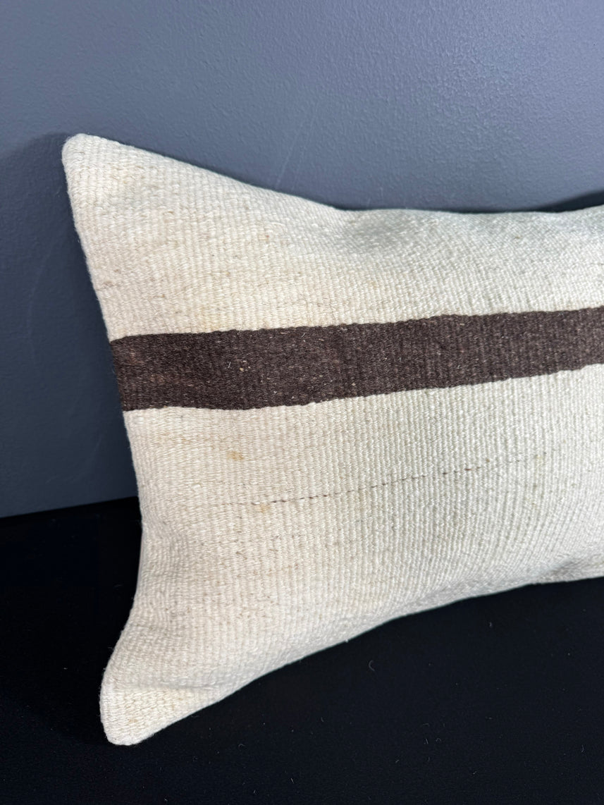 Turkish Hemp Pillow Cushion Natural Beige Brown Pillow Cushion Cover 16" x 24" #30052