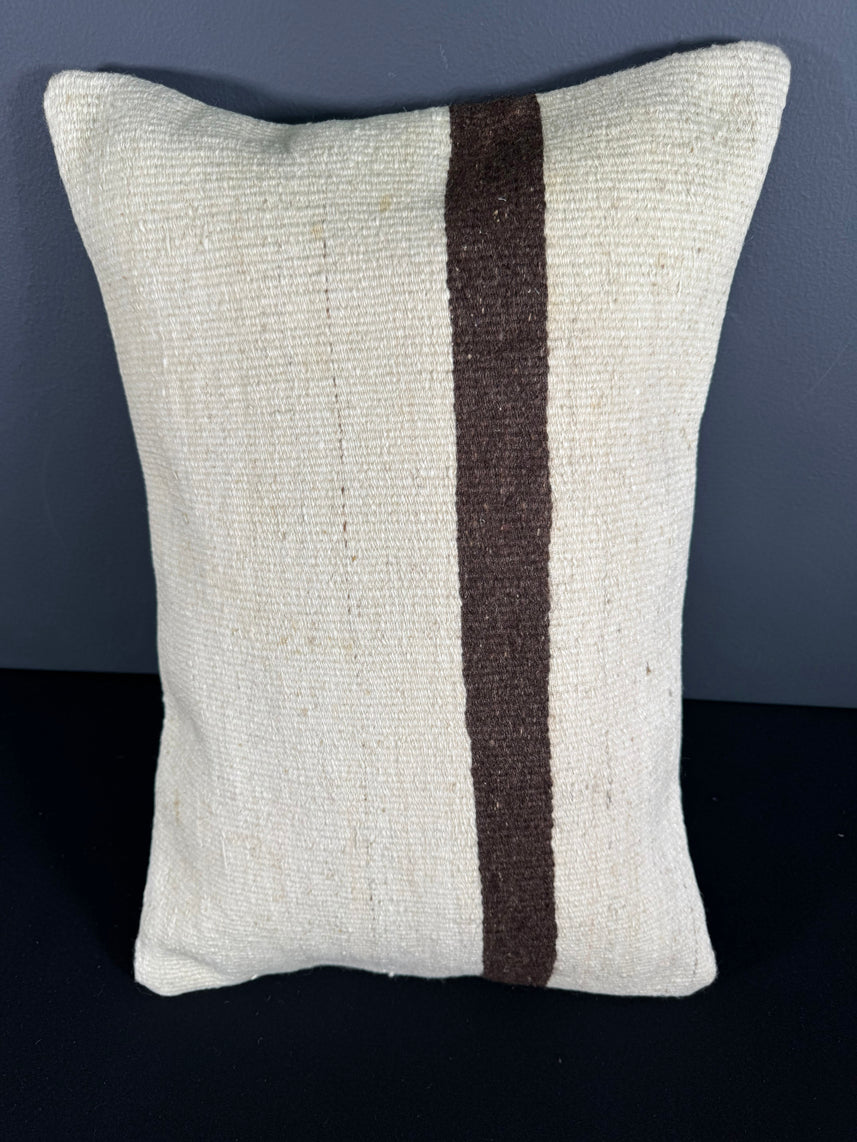 Turkish Hemp Pillow Cushion Natural Beige Brown Pillow Cushion Cover 16" x 24" #30052