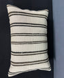 Turkish Hemp Pillow Cushion Natural Beige Black Pillow Cushion Cover 16" x 24" #30051
